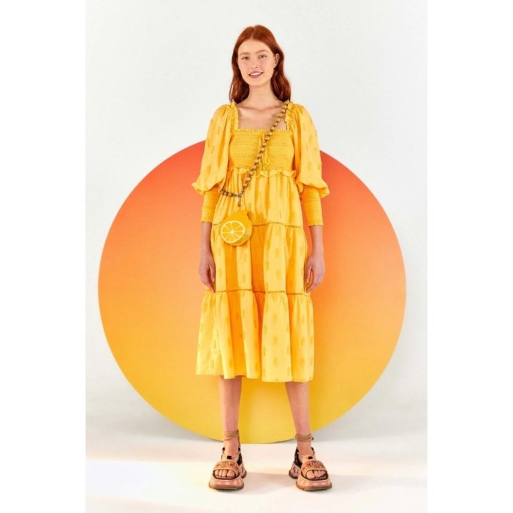 Farm rio 3D pineapple midi dress XS - Picture 3 of 5